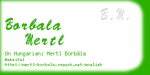 borbala mertl business card